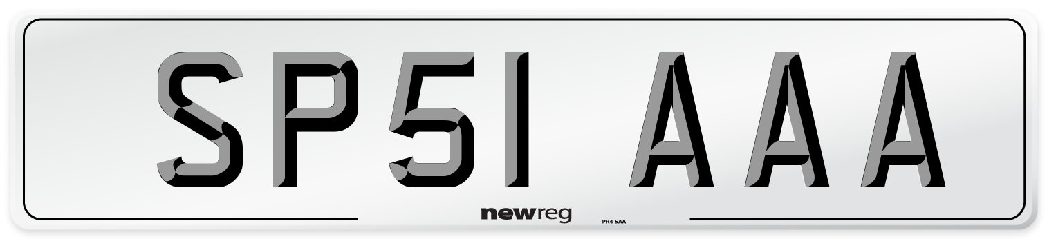 SP51 AAA Number Plate from New Reg